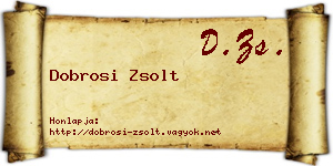 Dobrosi Zsolt névjegykártya